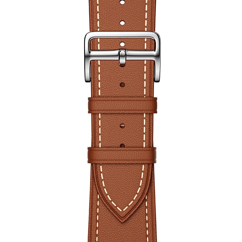 Leather Strap For Apple Watch Band 49mm 45mm 44mm 42mm 41mm 40mm 38mm Wristband image 7