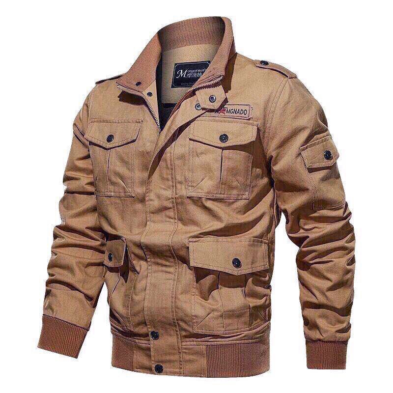 Spring and autumn military jacket male cotton water wash collar pilot cotton ja image 5