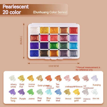 Borrence 12/20/24/60 Color Set Gouache Paint Portable Solid Watercolor Back to image 3