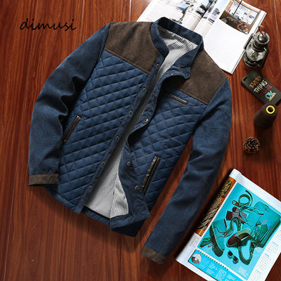 Dimusi Autumn Winter Men Jacket Casual Men Outwear Windbreaker Jacket M