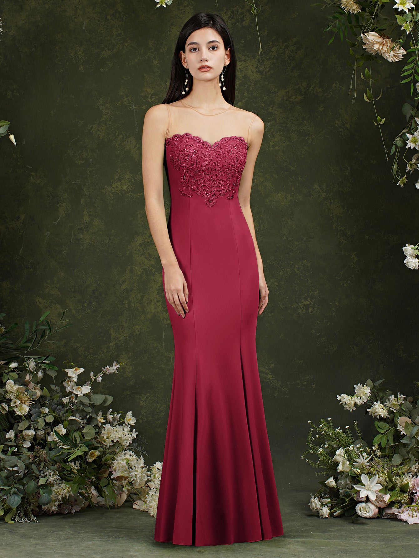 MisShow Bridesmaid Dresses Satin Summer Elegant Floor Length Mermaid For Women image 1