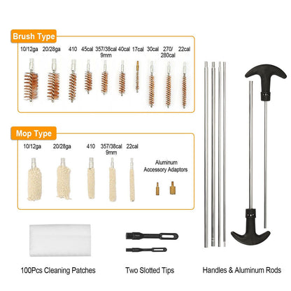 25 lot cleaning brushes tools kits brass rod mop oil bottle for hunting tufting image 5