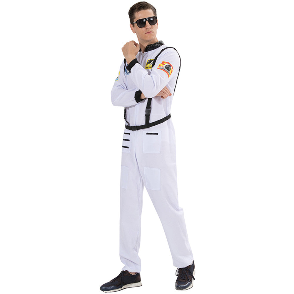 Adult Astronaut Cosplay Costume Men's Spaceman Halloween Party Jumpsuits Carniv image 6