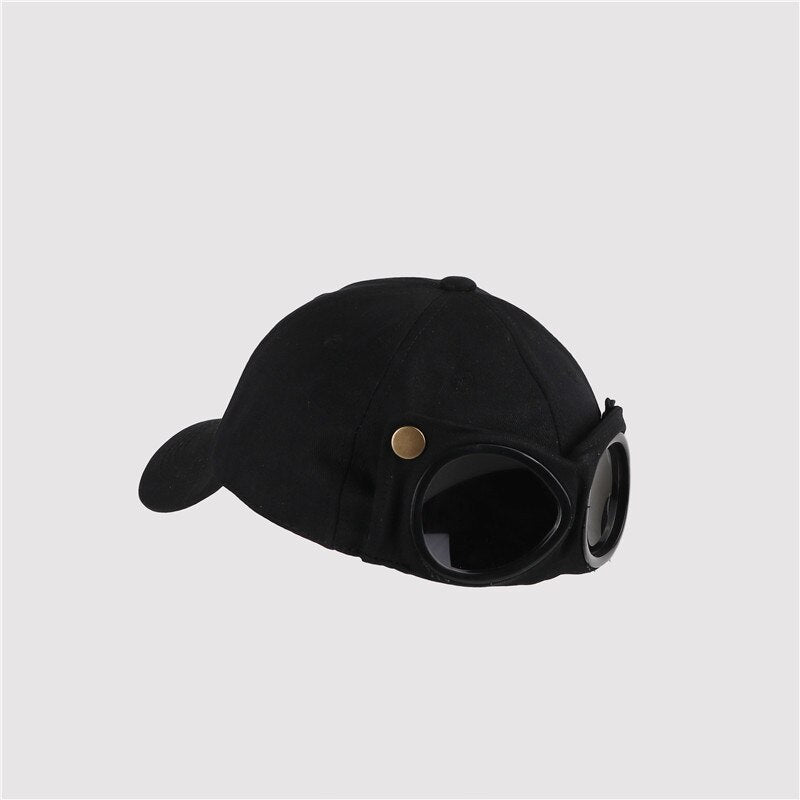 New Aviator Hat Summer Personality Glasses Baseball Cap Female Unisex Sunglasse image 0