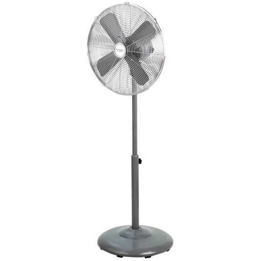 16'' Retro 3-Speed Metal Standing Fan, Black Rechargeable Fan image 0