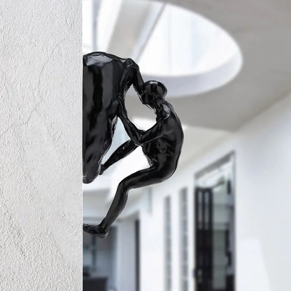 6pcs/set Industrial Style Climbing Man Resin Wall Hanging Decoration Sculpture image 5