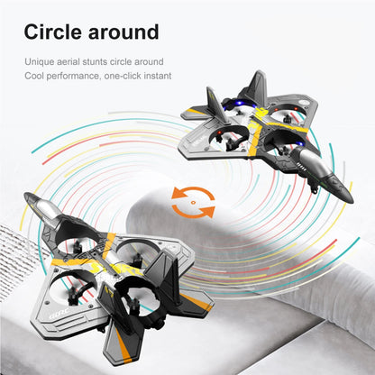 V17 Drone Trick 4 Rotor RC Glider Aircraft EPP Mini Drone LED 2.4G Gravity Sens image 7