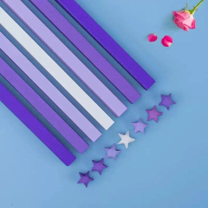 540Sheet Origami Stars Paper Strips 7 Color Folding Paper Colorful Double Sided image 3