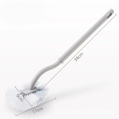 Plastic Toilet Brush Long Handle Soft Hair WC Cleaning Brush Squatting Pan Clea image 0