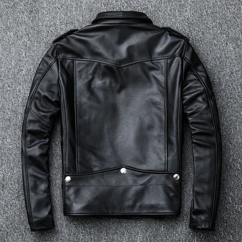 Spring Classical Suitableo Jacket Genuine Leather Motorcycle Jackets Men New Zea image 1