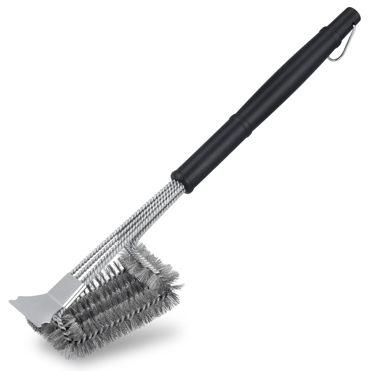 Stainless Steel Grill Brush with Scraper, 19 in Grill Brush for Outdoor Grill,  image 1