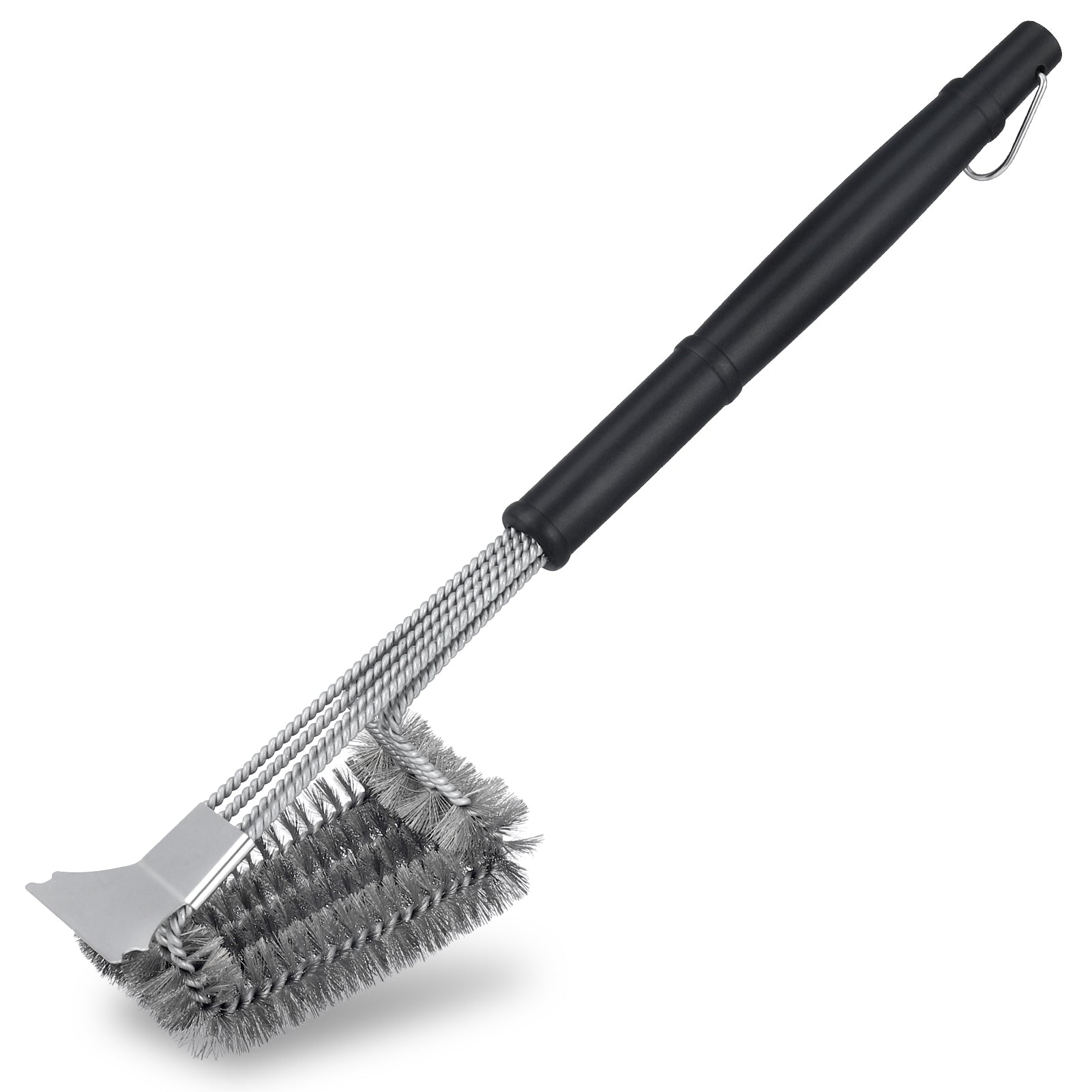 Stainless Steel Grill Brush with Scraper, 19 in Grill Brush for Outdoor Grill,  image 1