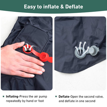 Outdoor Sleeping Pad Camping Inflatable Mattress Built-in Pump Ultralight Air C image 12