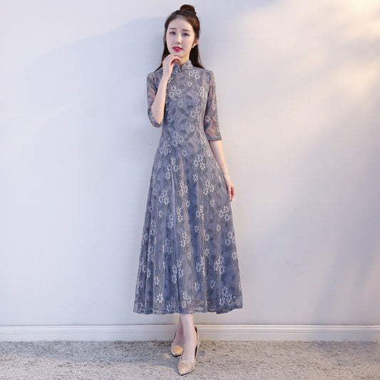 Chinese loose Ao Dai cheongsam dress  Plus size improved daily cheongsam Chines