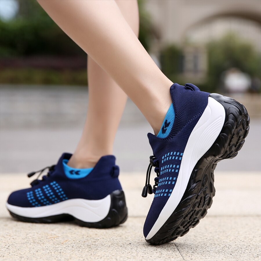 Women Fashion Sneaker for Walking Fitness Sport Shoes Chunky Platform Height In image 6