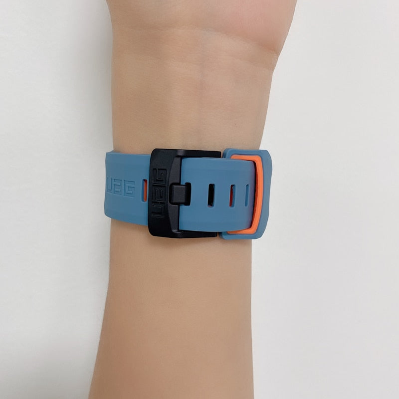 Silicone Strap for Apple watch Band 44mm 40mm 49mm 45mm 41mm UAG 42 watchband b image 17