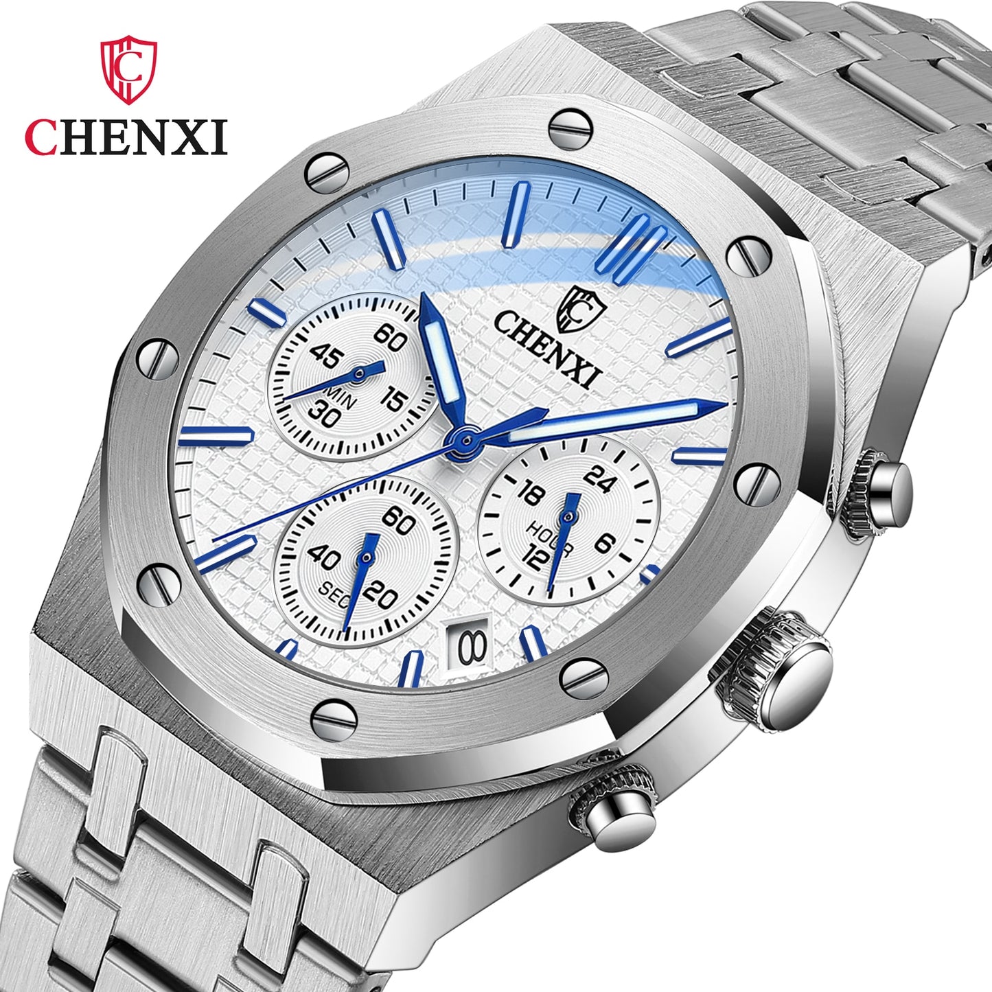 CHENXI 948 Chronograph Date Business Top Luxury Brand Quartz Watch Men Stainles image 17
