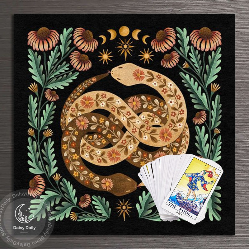 Magic Snake Altar Cloth Alter Cloth Tarot Cloth for Spread Tarot Reading Cloth image 5