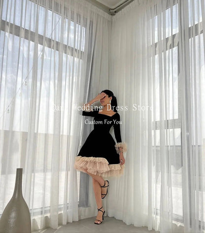 Qanz Square Neck Charming Homecoming Dresses Cocktail Dresse  Formal Oc