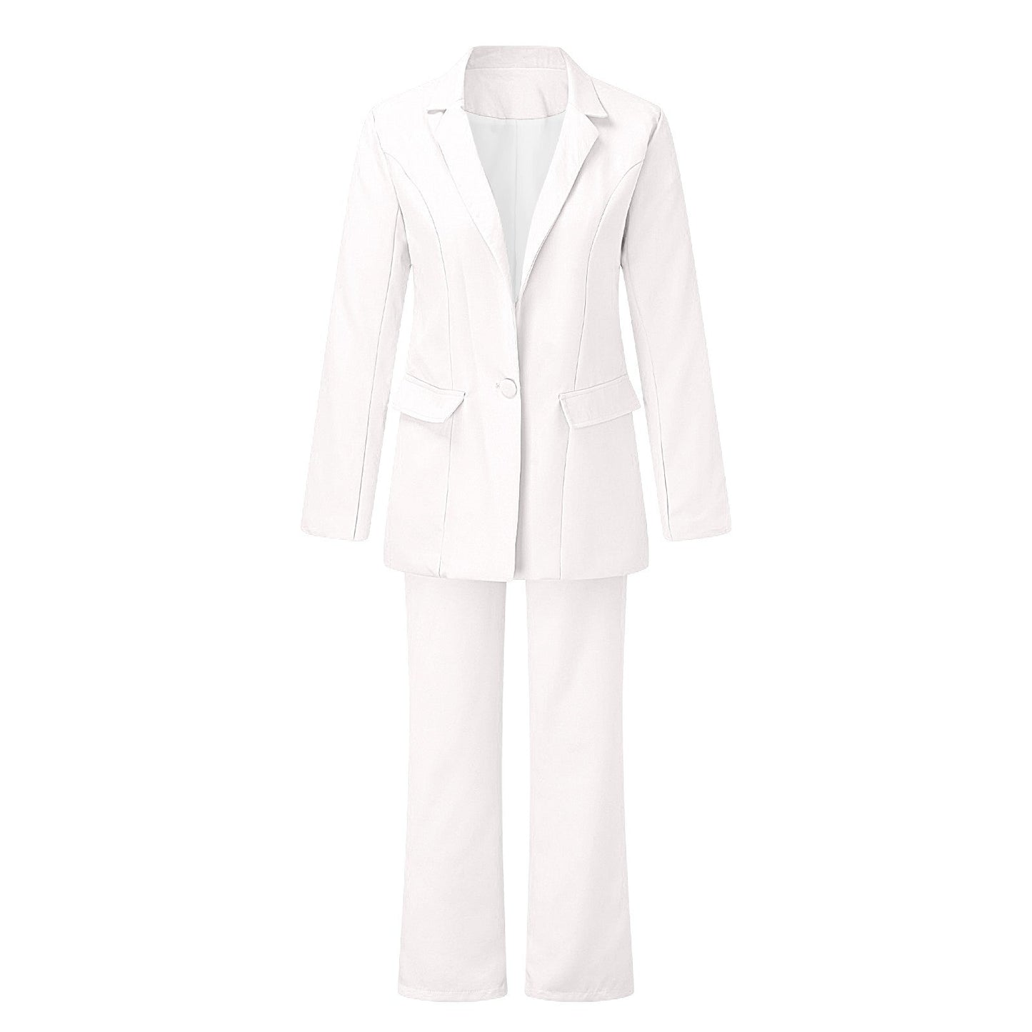 Women Casual Solid Color Streetwear Long Sleeve Button Coat Blazer Jacket Hig