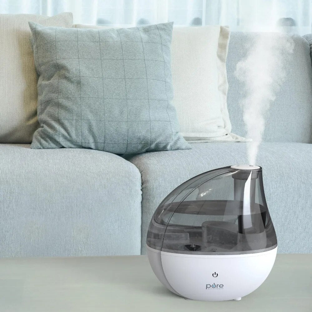 Ultrasonic Cool Mist Humidifier 2 Settings with 1.5 Liter Tank Living Rooms Bed image 0