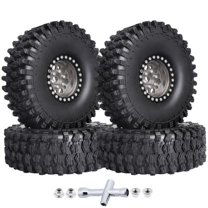 4pcs Hobbypark 1.9 Inch Beadlock Wheels and Tires Set for 1/10 Scale RC Crawler image 13