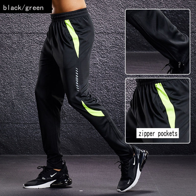 Men Sport Pants Running Pants With Zipper Pockets Soccer Training Jogging Sport image 5