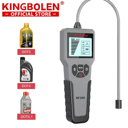 12V Auto Brake Fluid Tester Digital Car Brake Oil Tool BF200 DOT3 DOT4 DOT5.1 L image 2