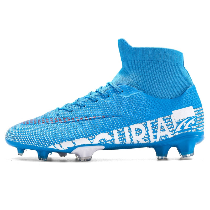 ZHENZU Size 35-45 Men Boys Soccer Shoes ftball Boots High Ankle Kids Cleats T image 1