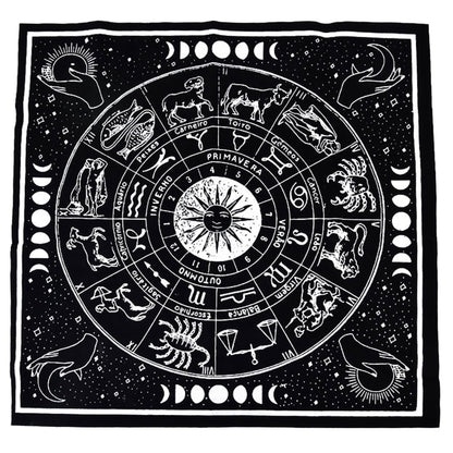 Divination Altar Cloth Velvet Three Moon Phase Goddess Tarot Card for Oracle Ta image 5