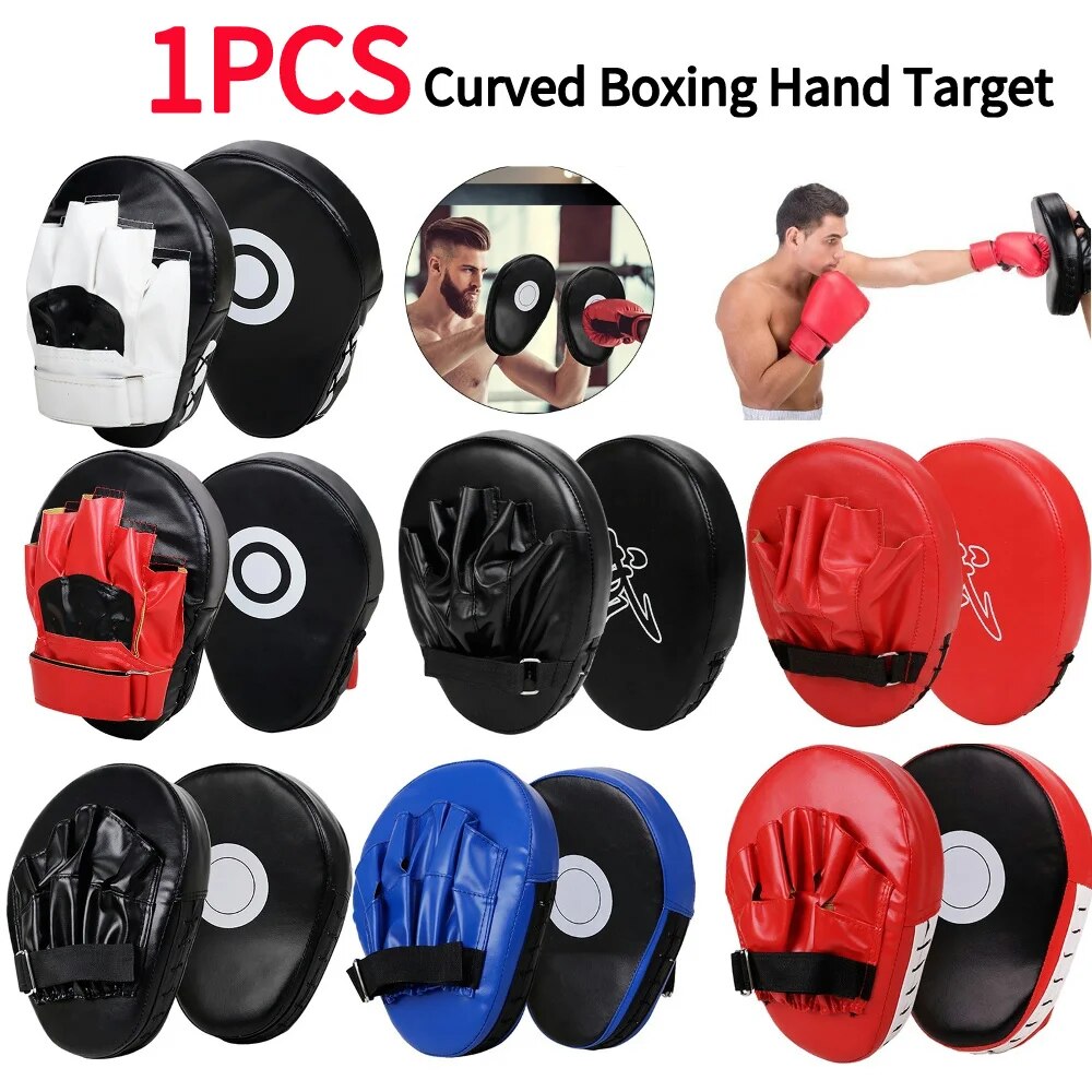 5-Finger Hand Target PU Leather Curved Punching Mitts Breathable Kickboxing Pad image 1