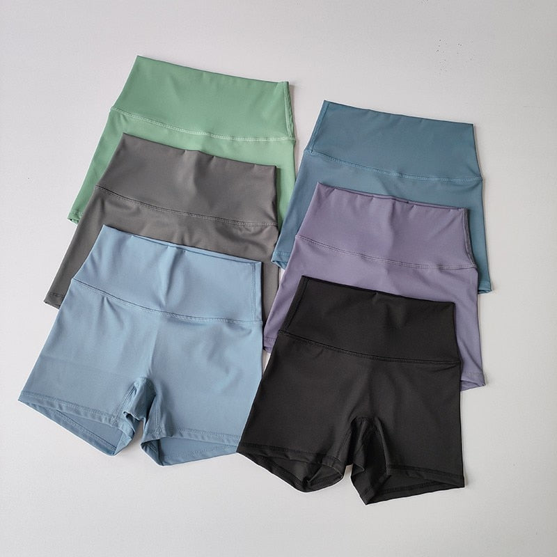 Summer Women Yoga Shorts High Waist Sport Shorts Fitness Push-Up Tights Booty
