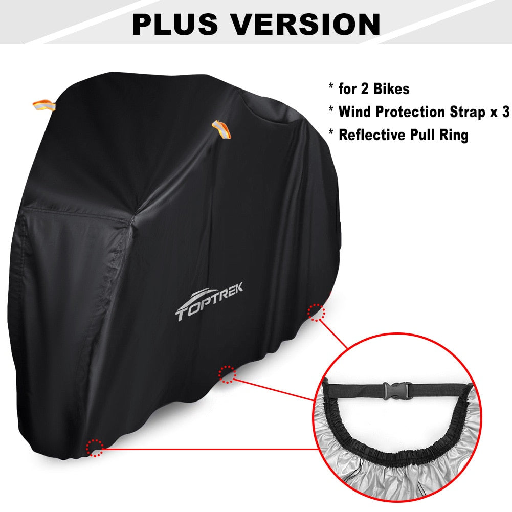 Toptrek Bike Cover 210D Oxford Outdoor Storage Waterproof & Anti-UV Bicycle Cov image 7