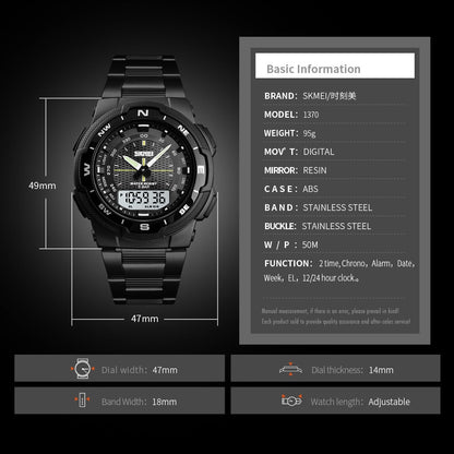 SKMEI Watch Men's Watch Fashion Sport Watches Stainless Steel Strap Mens Watche image 7