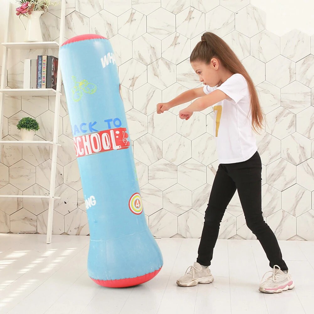 Inflatable Punching Bag Gym Fitness Boxing Training  Sandbag Stress Relief Toys image 3