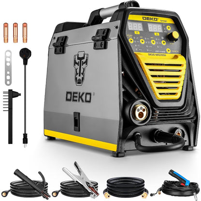DEKO Digital 200A MIG/MMA Welder, SYNERGIC DC Inverter Welding Machine,110V/220 image 1
