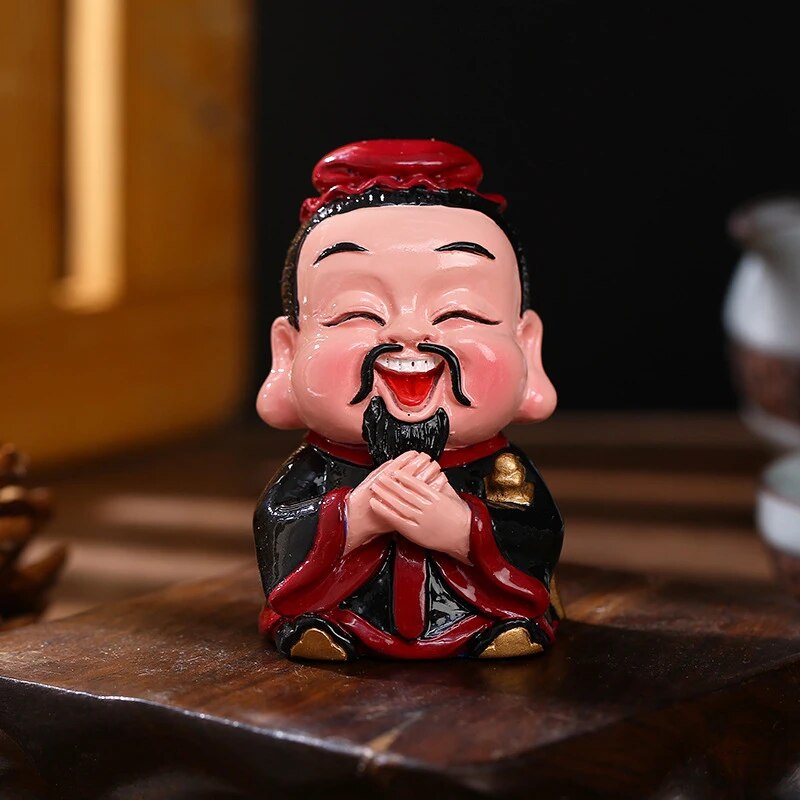 Resin God of Wealth Mascot Ornaments Home/Room/Car Decoration Feng Shui Fortune image 1