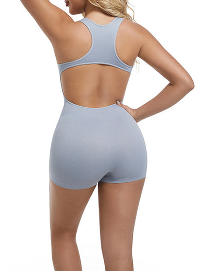 Women Jumpsuit Seamless Backless Women Bodysuit Sleeveless Gym Jumpsuit Workout image 5