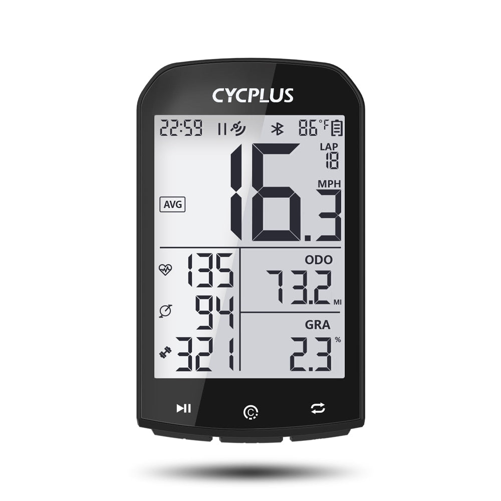 GPS Bike Computer Wireless CYCPLUS M1 Waterproof Speedometer Odometer ANT+ Blue image 0