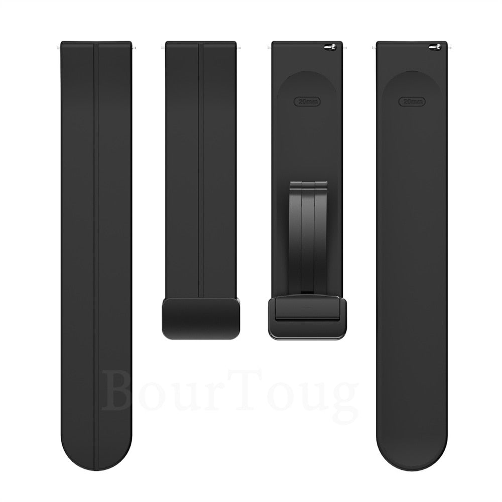 Magnetic Folding Buckle Band For HAYLOU RS4 Plus Silicone Strap For HAYLOU Sola image 9
