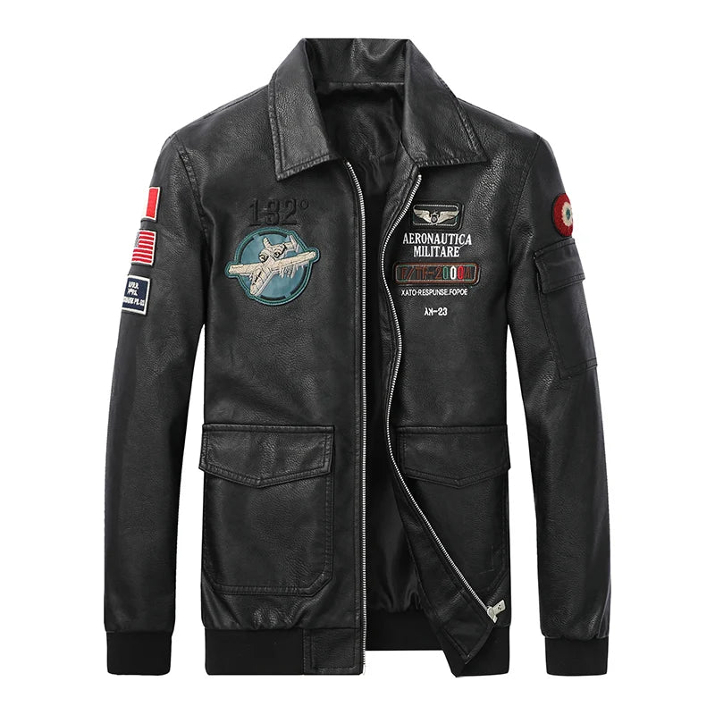 2024  Indian Embroidery Genuine Leather Jacket Men's Cowhide Motorcycle Jackets image 2