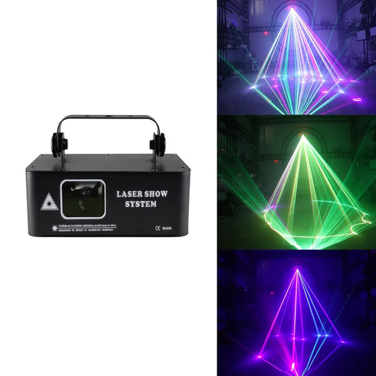 500mW Laser Light  Holiday Stage Device 90-240V RGB 3D DJ EquipMen'st Disco Chris