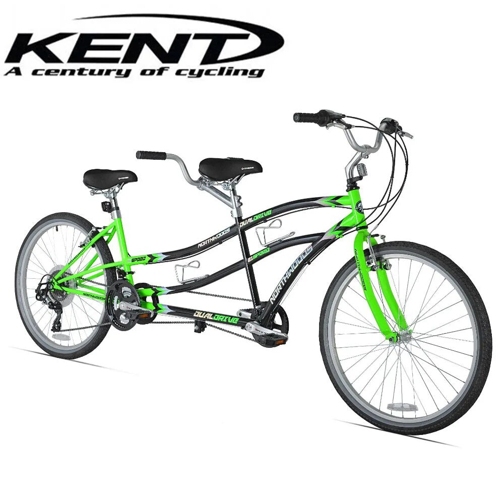 Kent Bicycles 26 In. North Woods 21-Speed Dual Drive Tandem Adult's Bike, Green image 0