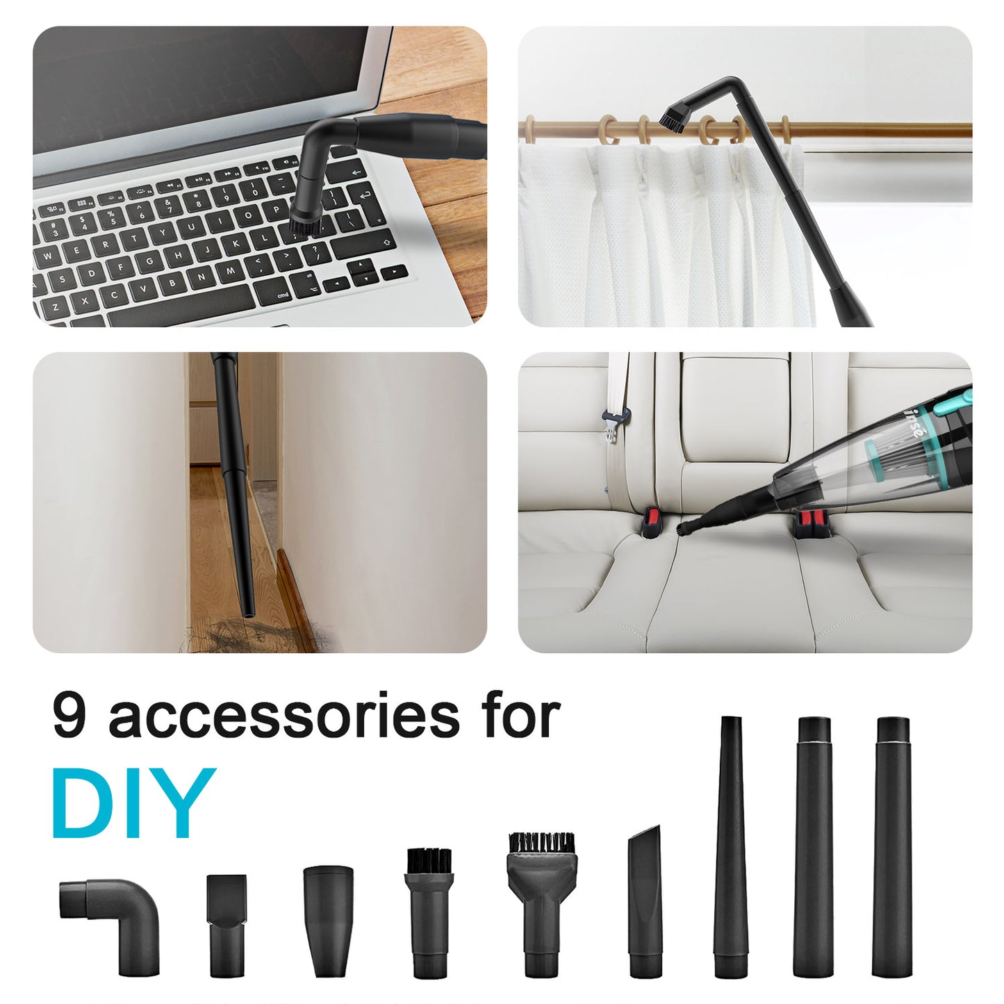 INSE R3S Corded Vacuum Cleaner 16Kpa 6M Extra Long Cord Handheld Vacuum Cleaner image 4