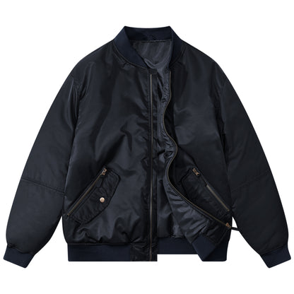 Men's Bomber Jackets Casual Fall Winter Warm Windbreaker Full Zip Windproof Outw image 1