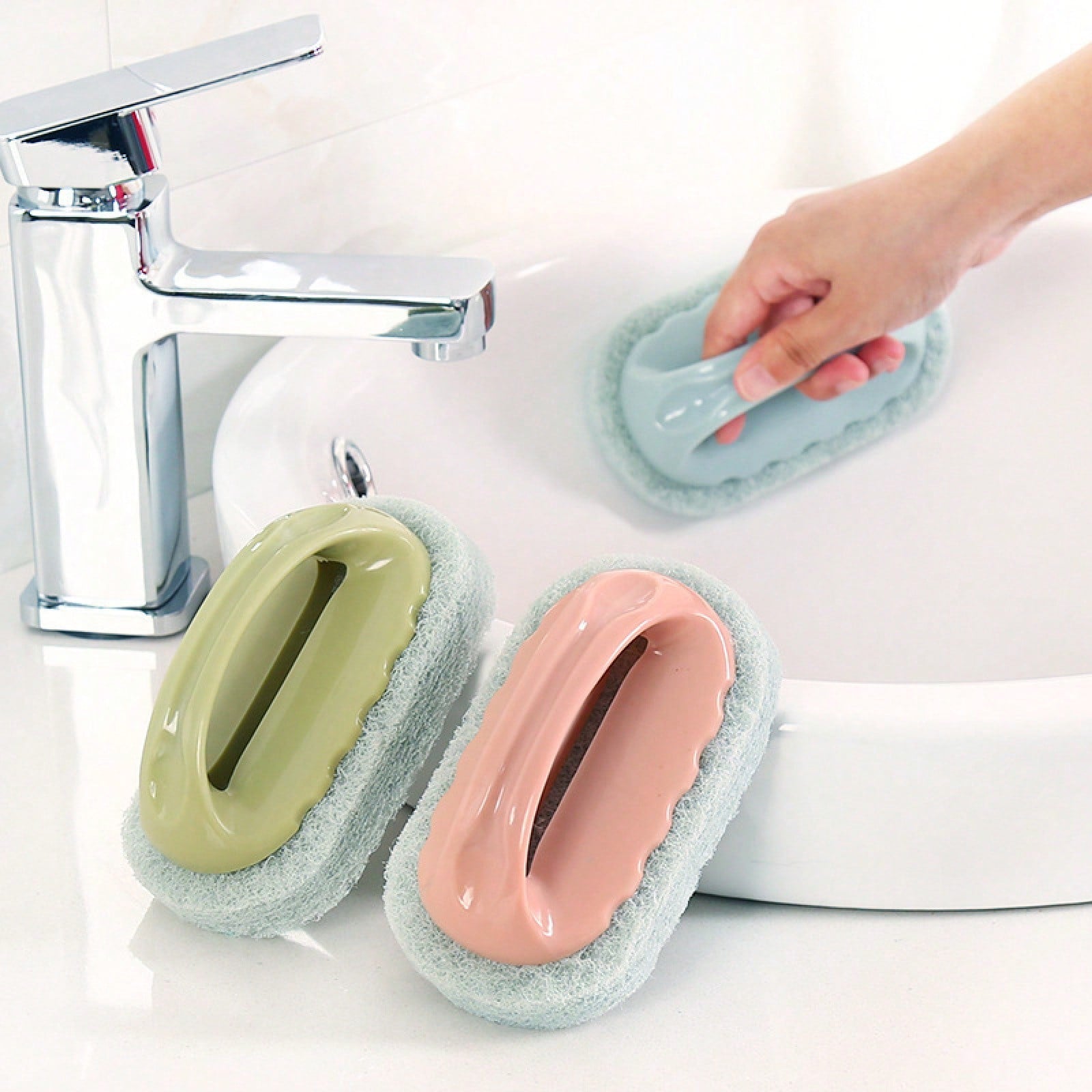 Multifunctional Cleaning Brush With Long Handle - Heavy Duty Scrubber For Bathtub, Kitchen, Pots & Dishes