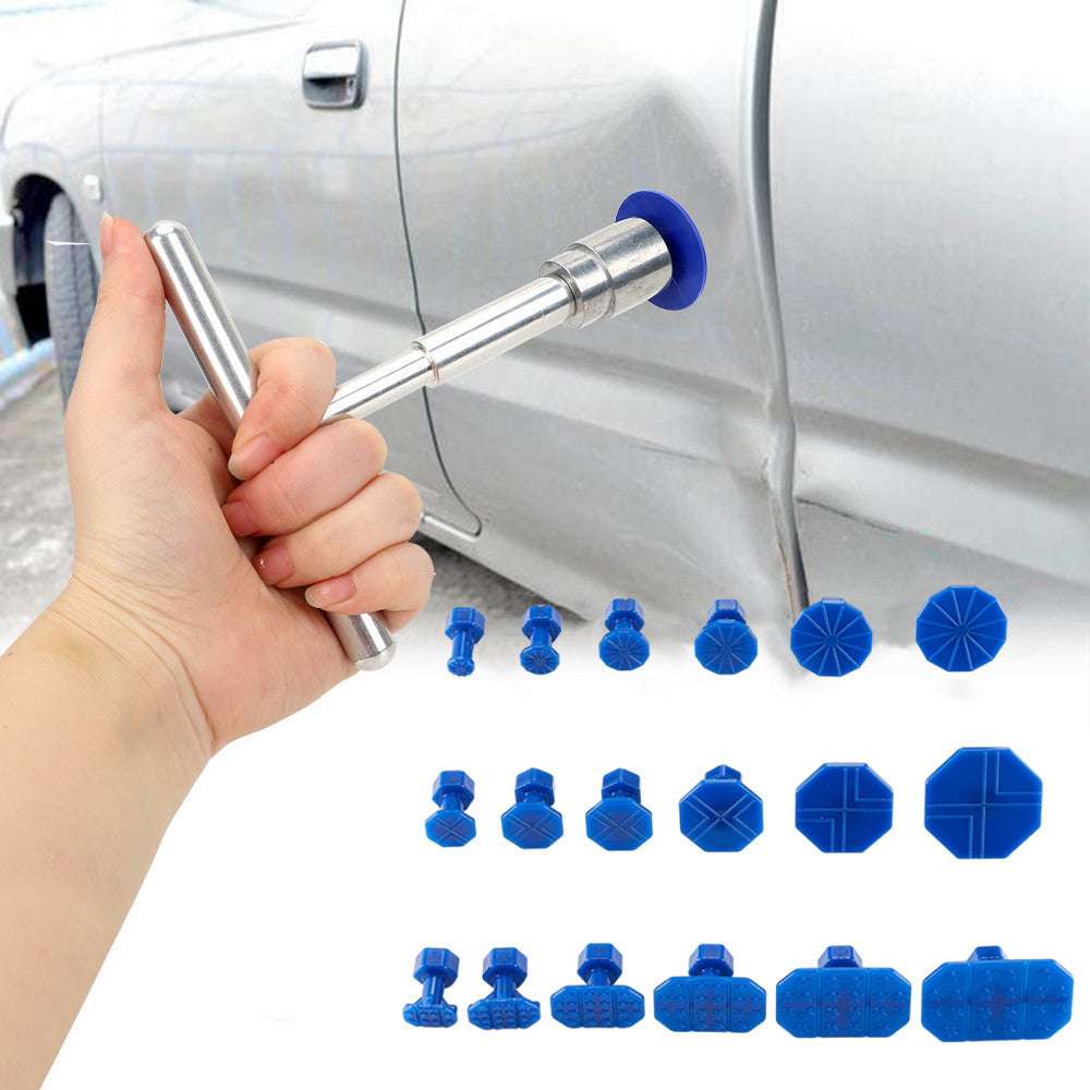 Car Dent Repair Puller, Car Repair Tools Kit With 18pcs Plastic Glue Tabs Metal