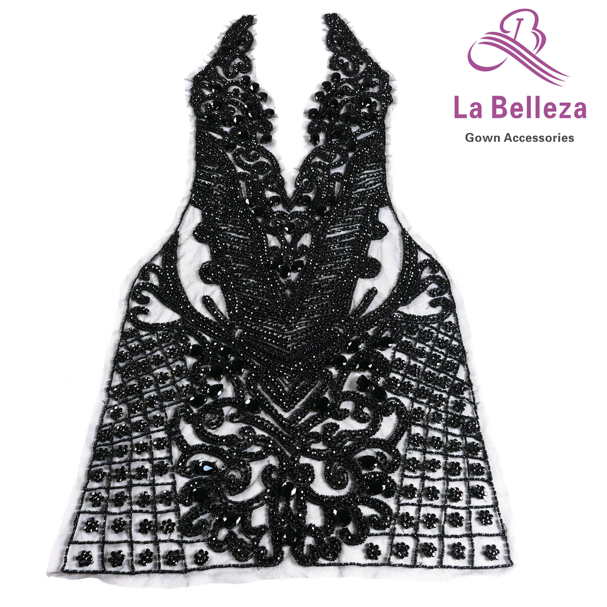 La Belleza New hot on sale handmade AB black silver 6color luxury bodice Rhines image 4