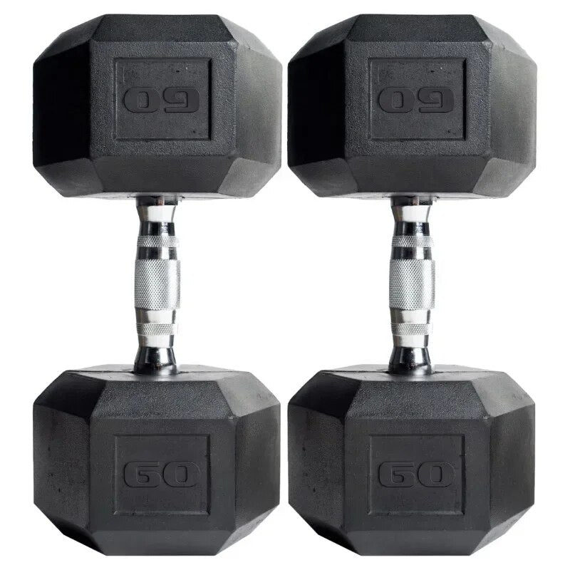 (2 pack) Barbell, 45lb Coated Hex Dumbbell, Single image 2