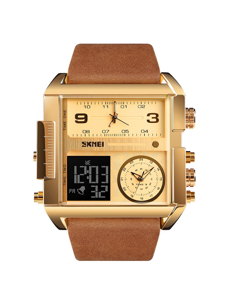 Skmei Top Brand 3 Time Sports Watches Mens Military Back Light Chrono Digital W image 4